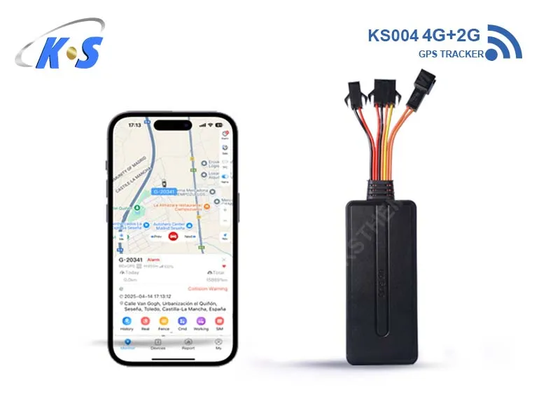 KS004-4GReal-Time GPS Tracker Vehicle Monitoring Device with 4G Remote Controller Supported APP Platform for Cars
