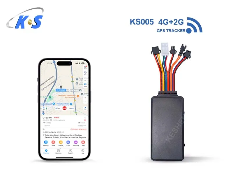 KS005-4G GPS Tracker with Multiple Alarm Functions, Electronic Fence, Built-in High Capacity Memory Chip and Remote Pickup.